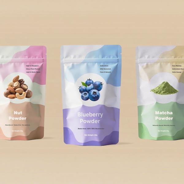 Sacchetto con chiusura lampo da 85 g per il confezionamento di polvere